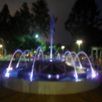 BEAUTIFULLY LIGHTED FOUNTAIN - Located at Burnham Park, Baguio City. Night life at the city, you can stroll the night away and relax at Burnham Park. You can see people from all walks of life savoring the warmth and beauty of the city. This is a no smoking place.
